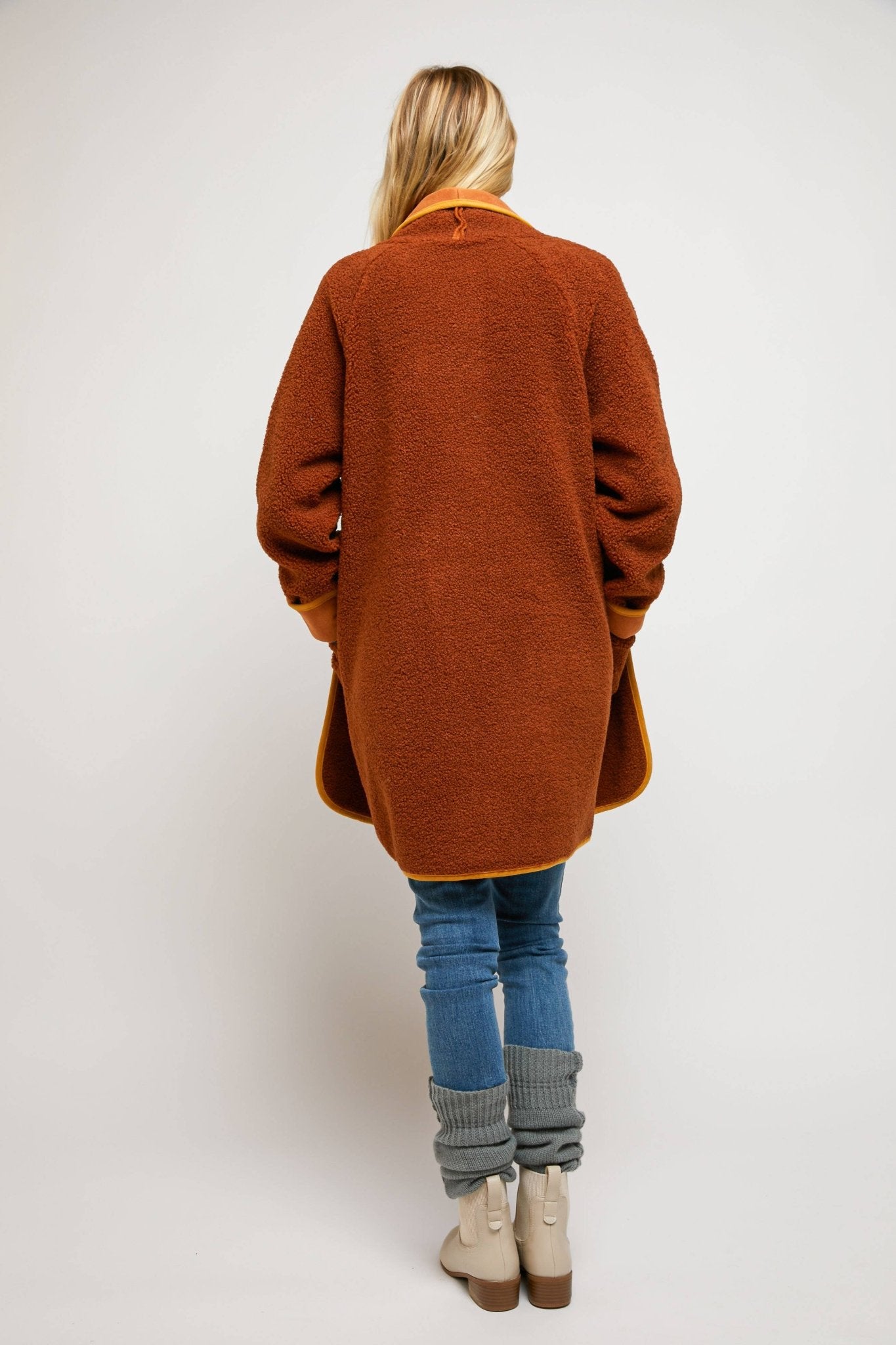 Solid Front Pockets Coat - Mack & Harvie