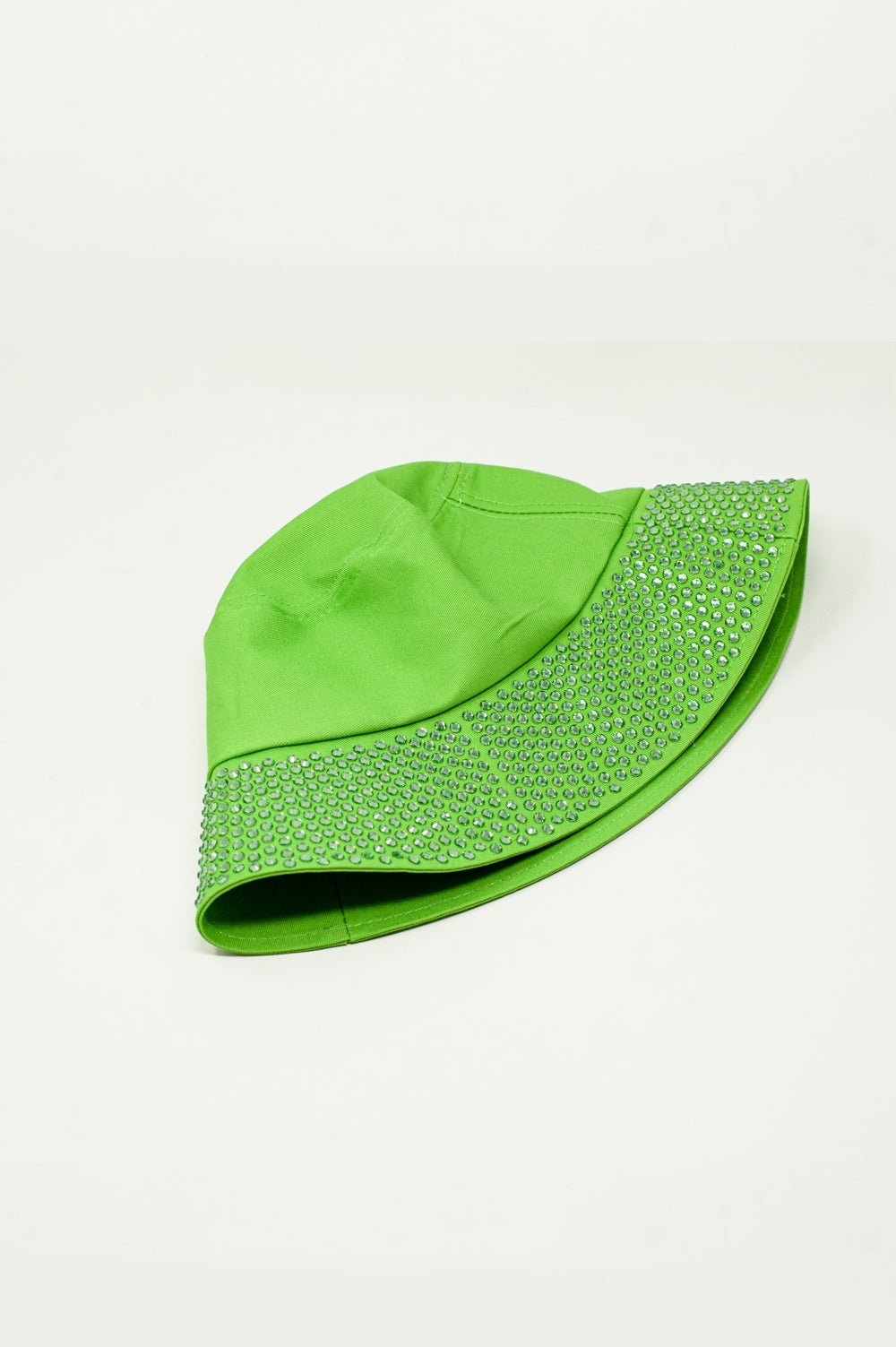 Strass Detail Bucket Hat in Green - Mack & Harvie