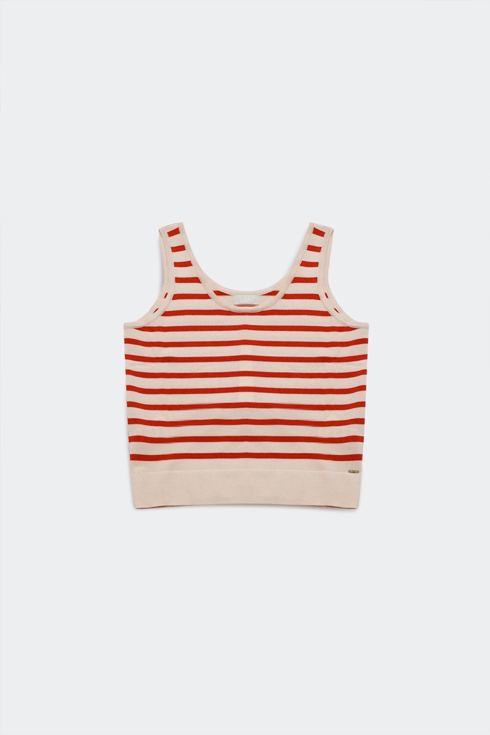 Striped Cropped Top in Red and White - Mack & Harvie