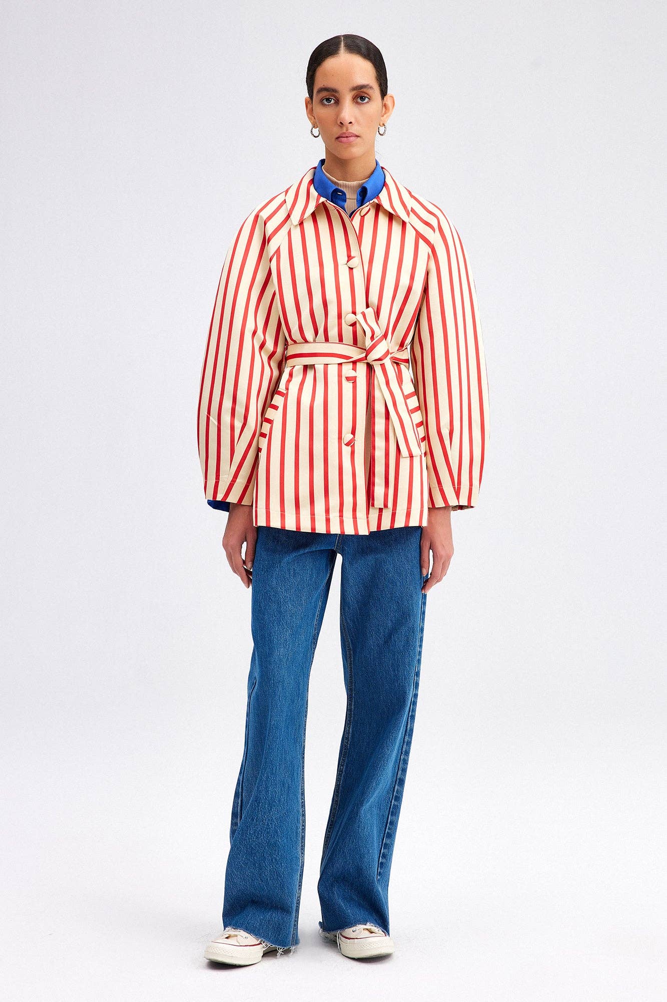 Striped Jacket with Belt - Mack & Harvie