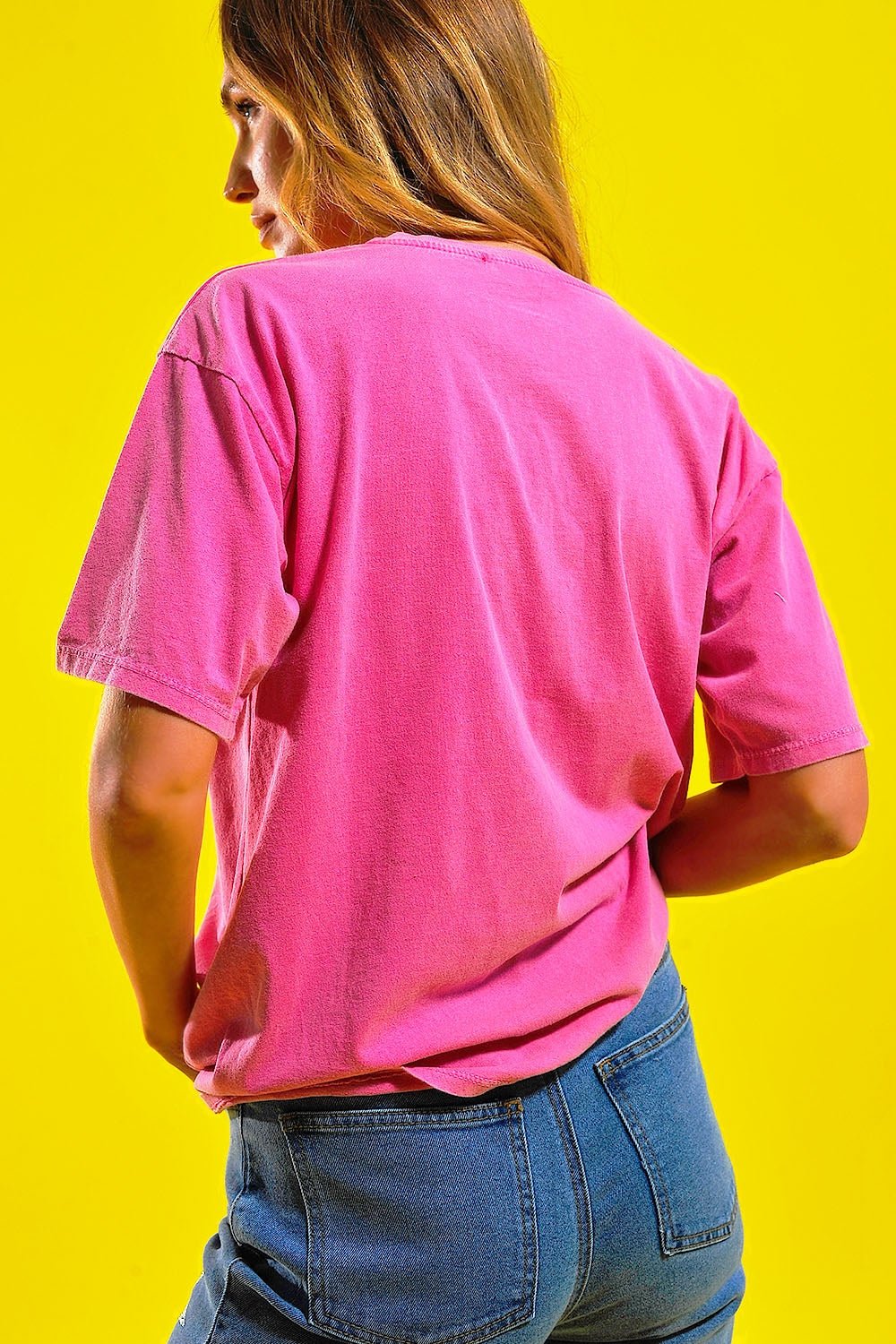 T Shirt in Bright Pink - Mack & Harvie