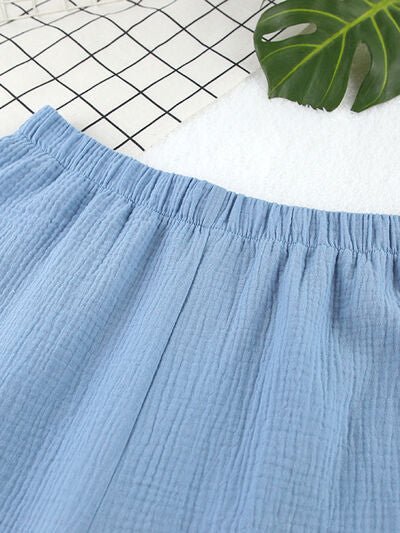 Textured Dropped Shoulder Cardigan and Shorts Set - Mack & Harvie