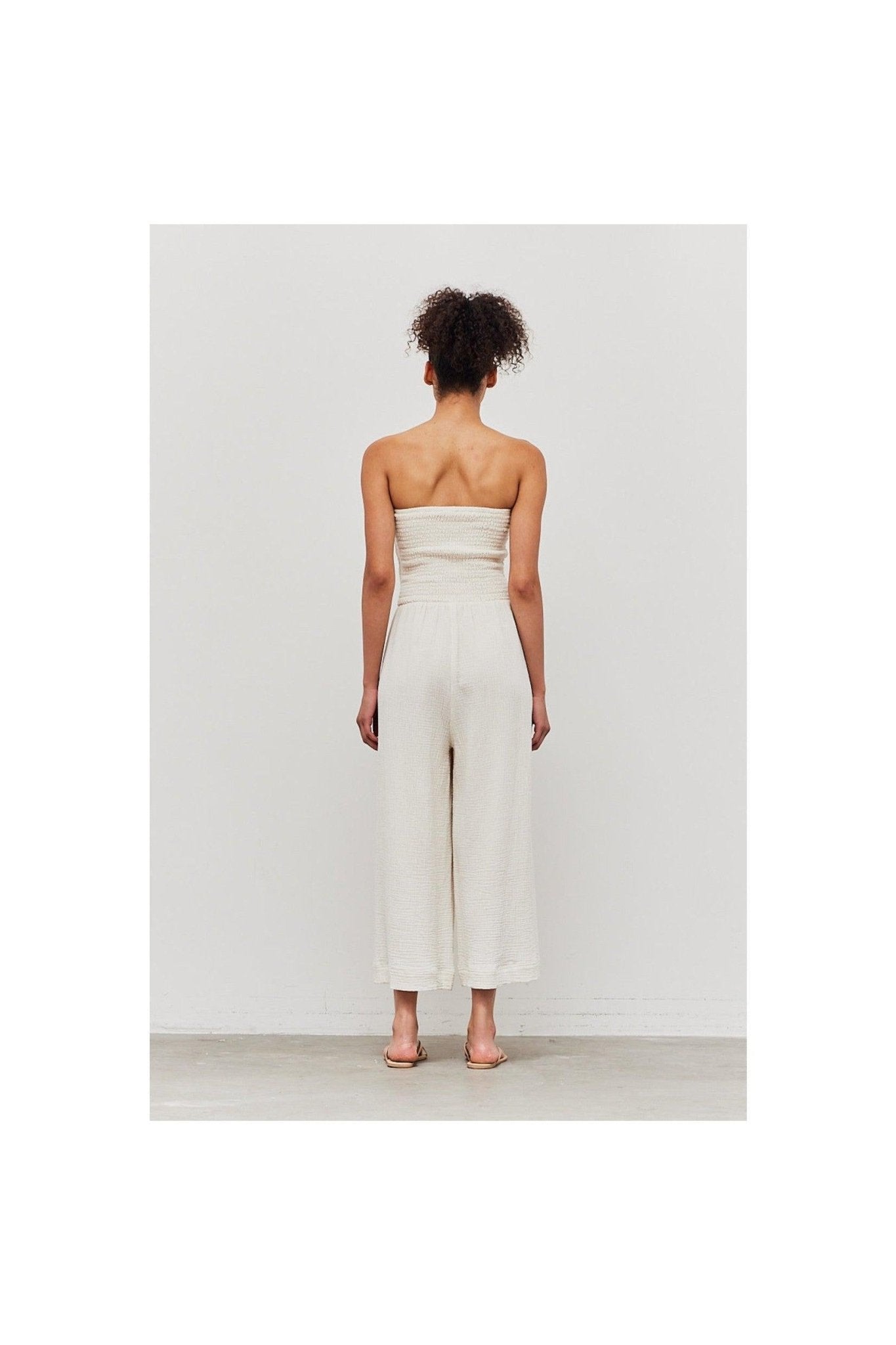 TIE FRONT GAUZE JUMPSUIT - Mack & Harvie
