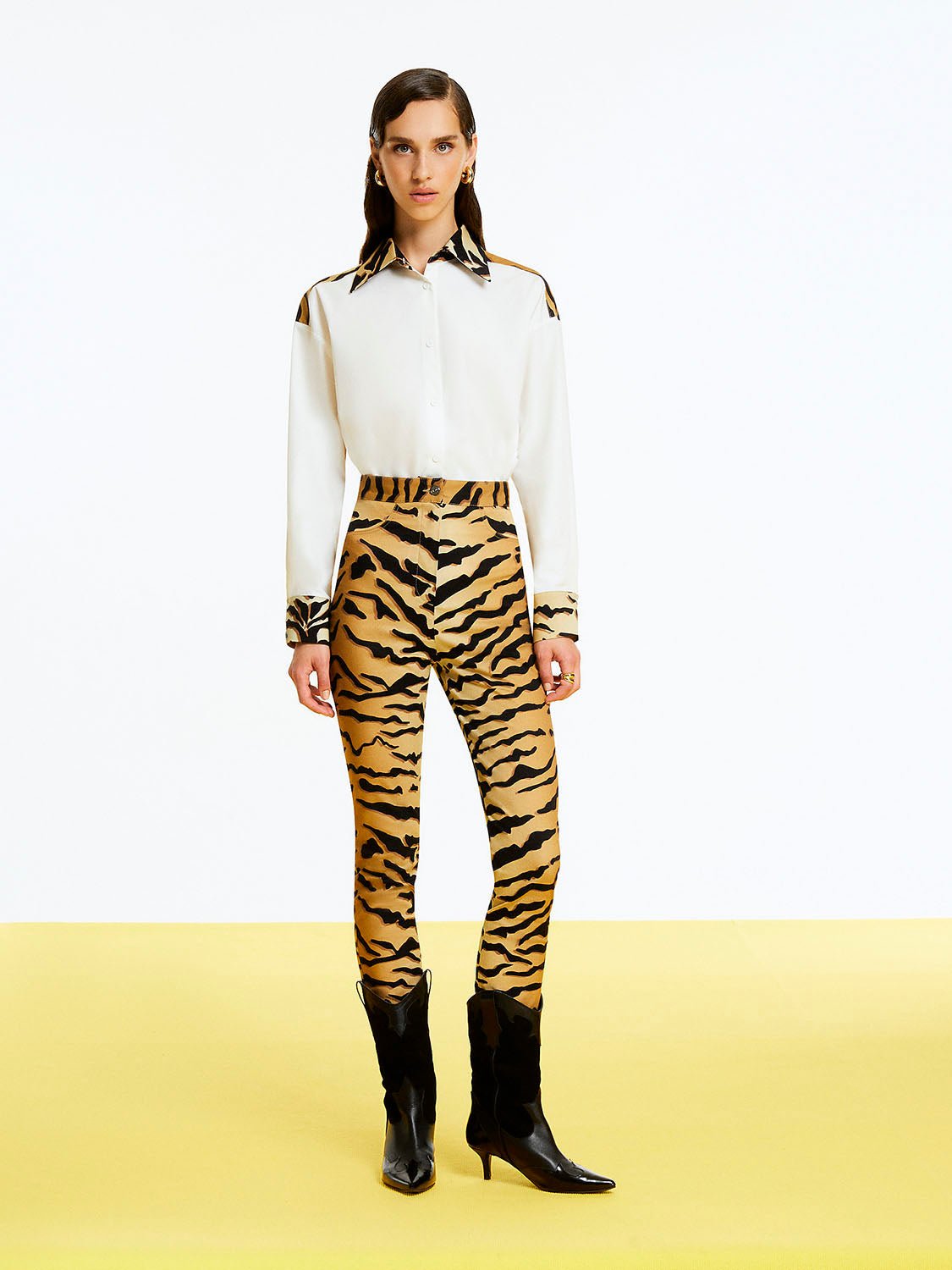 Tiger Print High-Waisted Pants - Mack & Harvie