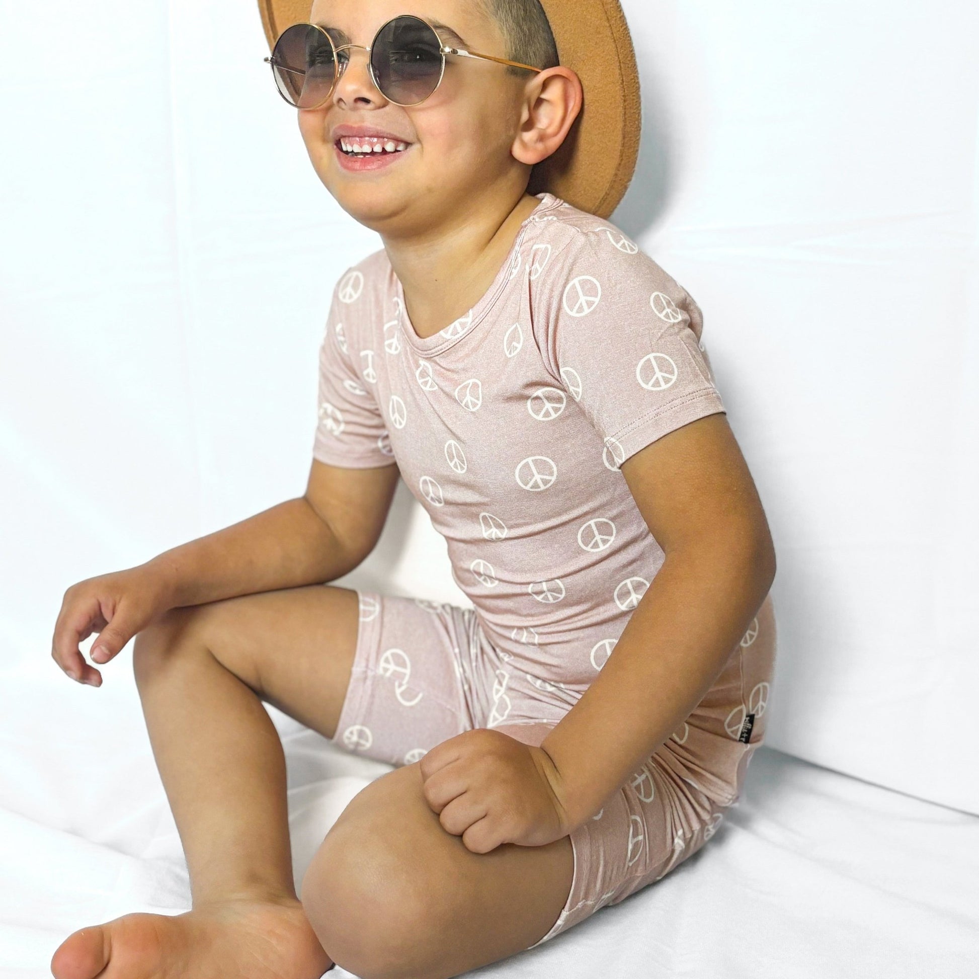 TWO PIECE SHORTIE SET- Peace - Mack & Harvie