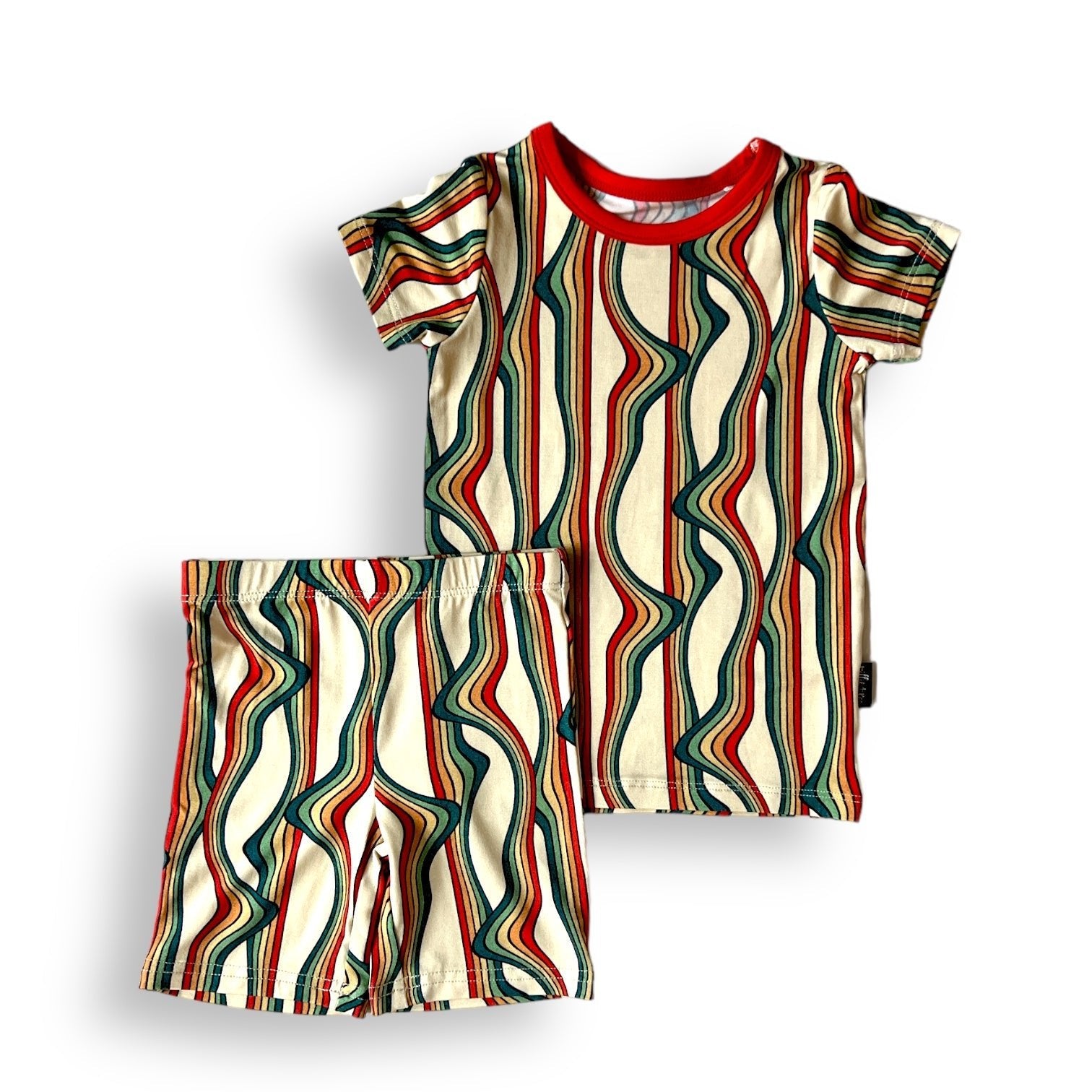 TWO PIECE SHORTIE SET- Retro Rainbow - Mack & Harvie