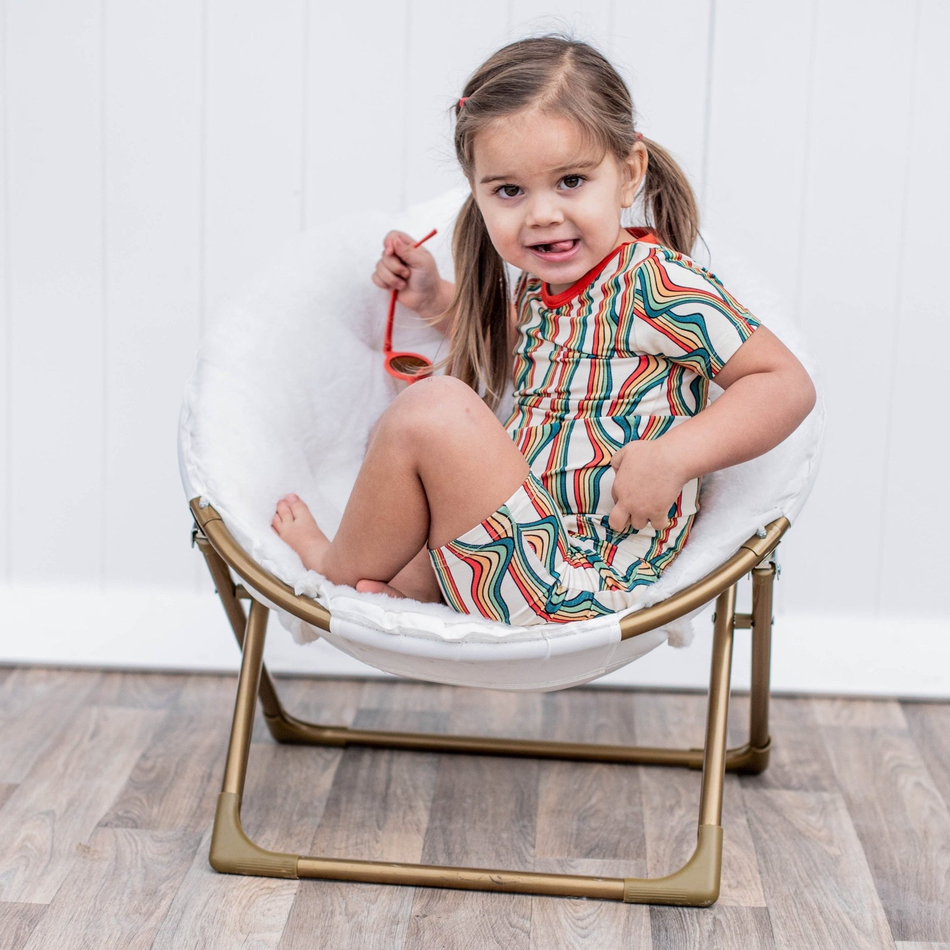 TWO PIECE SHORTIE SET- Retro Rainbow - Mack & Harvie