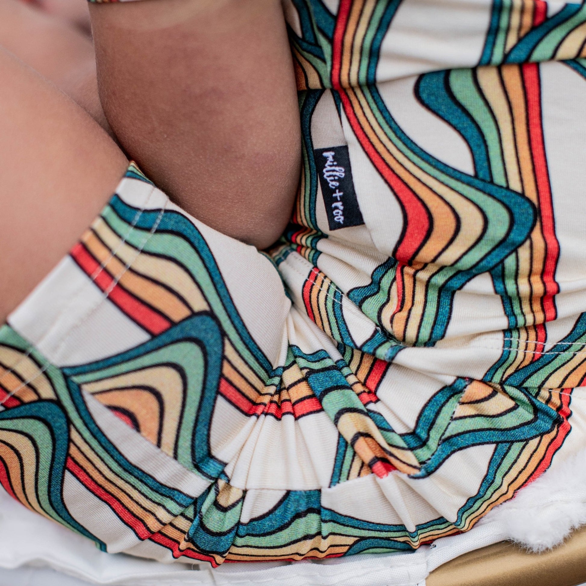 TWO PIECE SHORTIE SET- Retro Rainbow - Mack & Harvie