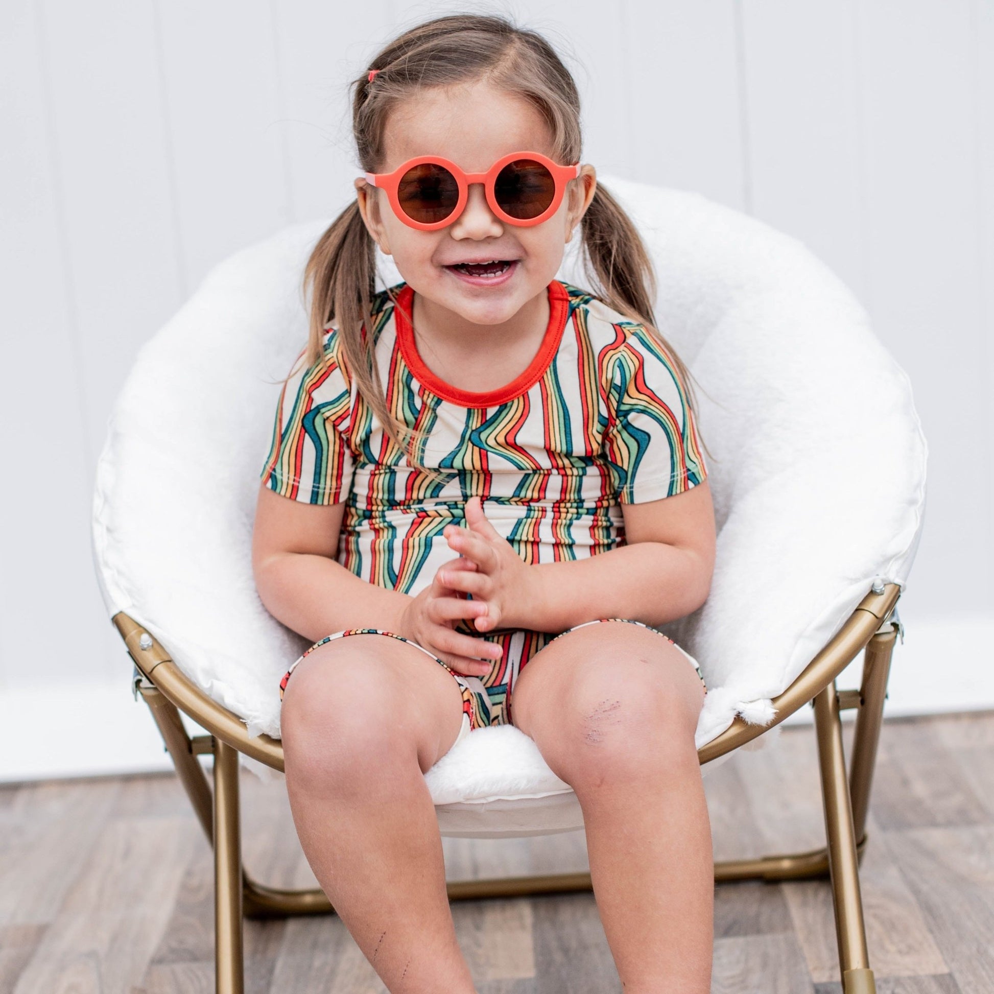 TWO PIECE SHORTIE SET- Retro Rainbow - Mack & Harvie