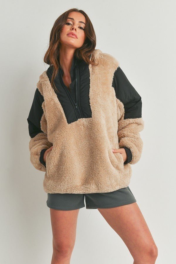 Two-toned Cozy Hooded Sweater - Mack & Harvie