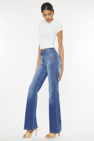 Ultra High Waist Gradient Flare Jeans - Mack & Harvie