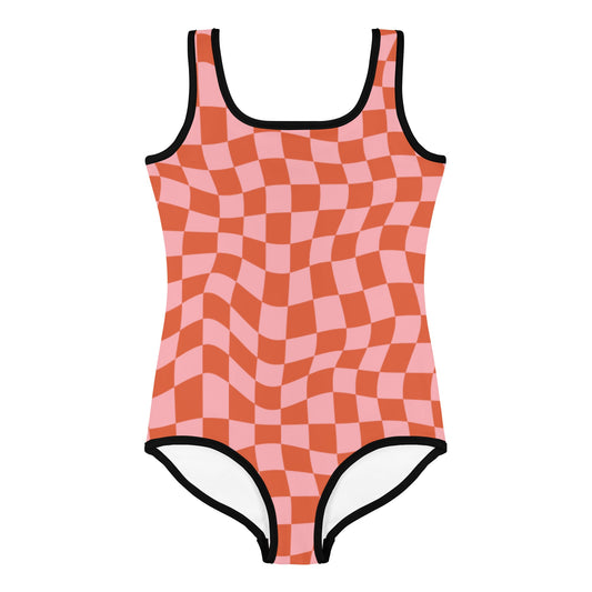 V-Day Mix & Match Check Swimsuit/Leotard Kids - Mack & Harvie