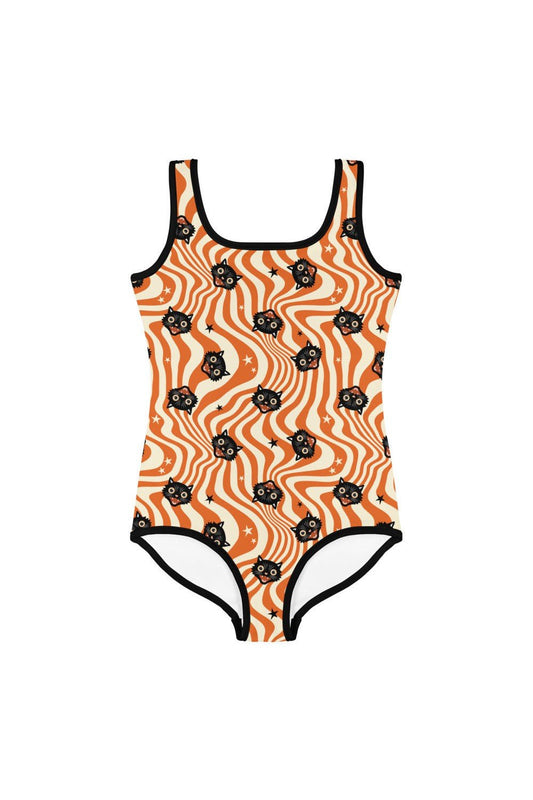 Vintage Halloween Cat Kids Swimsuit/Leotard - Mack & Harvie