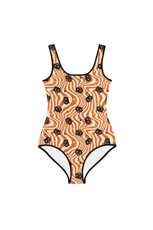 Vintage Halloween Cat Youth Swimsuit/Leotard - Mack & Harvie