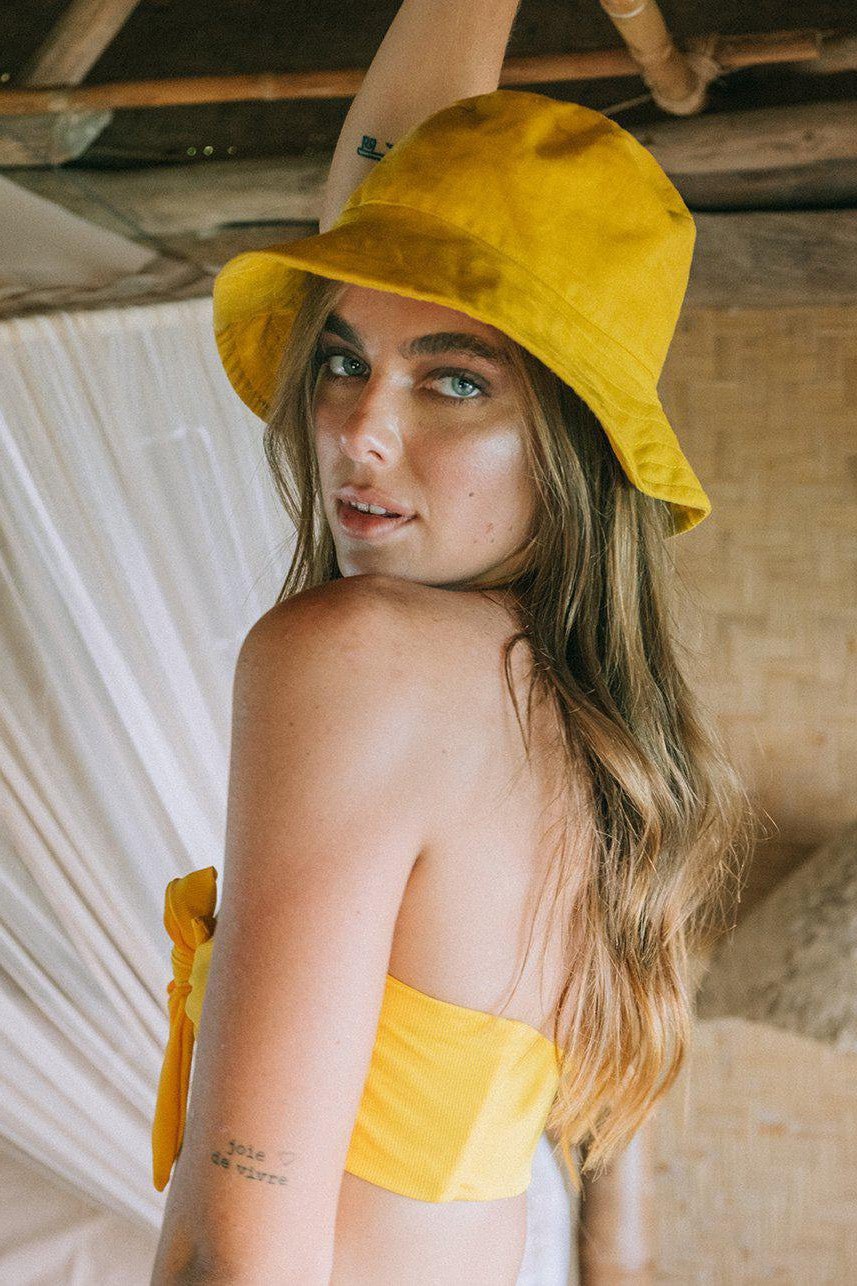 WATU Seaside Linen Bucket Hat, in Sunny Yellow (Pre-order) - Mack & Harvie