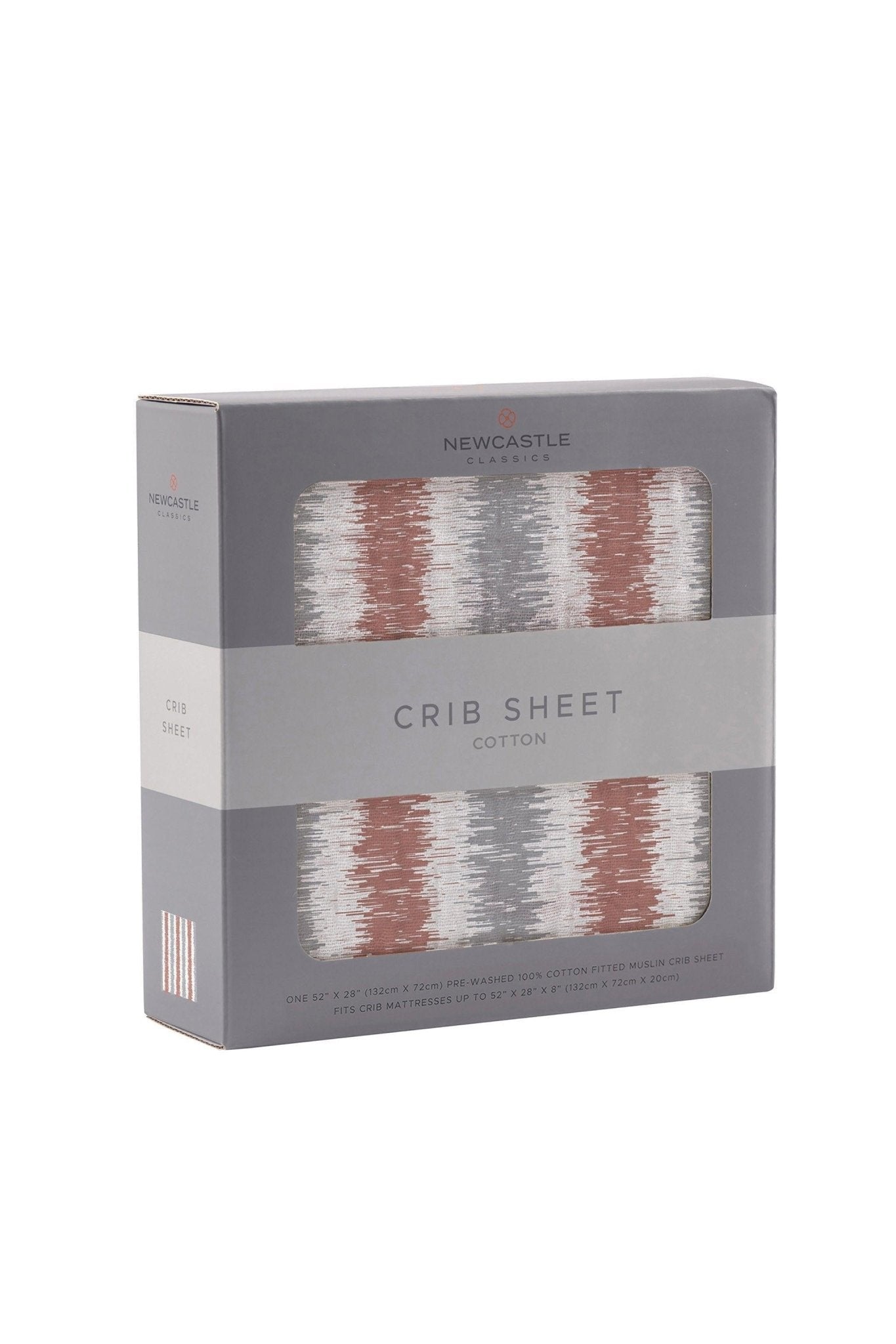 Western Stripe Cotton Muslin Crib Sheet - Mack & Harvie