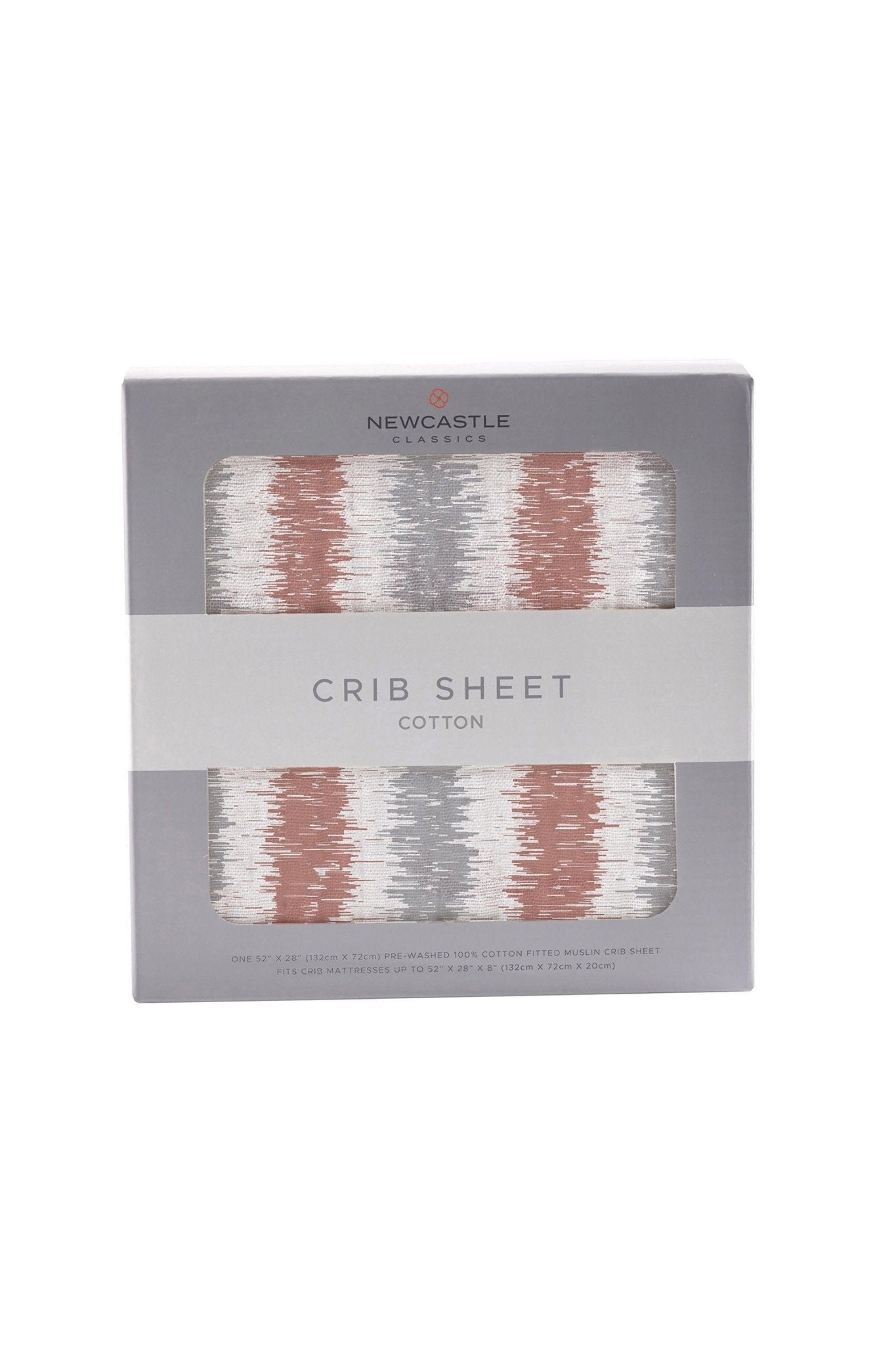 Western Stripe Cotton Muslin Crib Sheet - Mack & Harvie